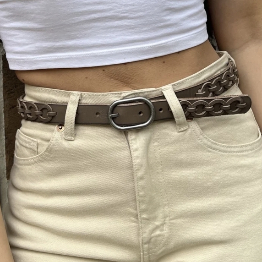 Amsterdam Heritage "Anisa" Skinny Leather Belt - Size S - Picture 2 of 16